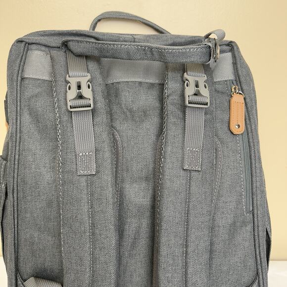 JOLLITO Gray Diaper Bag Backpack w/ Changing Station – Large, New No Box - Picture 10 of 15
